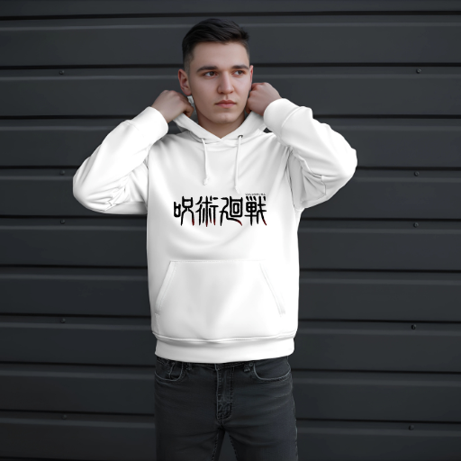Sukuna EDITION printed white unisex hoodie - Image 6